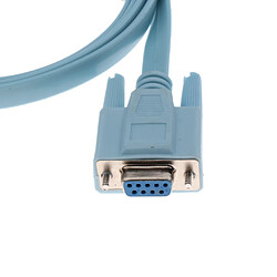 Acheter Db 9 Broches Rs232 Série à Rj45 Cat5 Ethernet Adaptateur Lan Console Câble Bleu