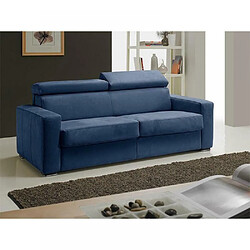 Inside 75 Canapé EXPRESS MELBOURNE couchage 120 cm matelas 18 cm tweed blue