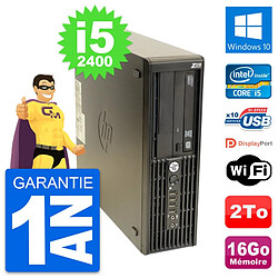 PC HP WorkStation Z210 SFF Core i5-2400 RAM 16Go Disque Dur 2To Windows 10 Wifi · Occasion 