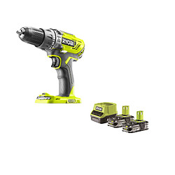 Ryobi Perceuse Visseuse Percussion 2x 18 V 1,5 Ah Lithium+ batteries, chargeur rapide - R18PD3-215S