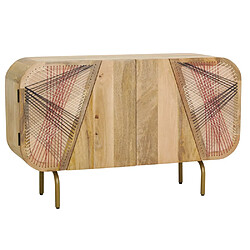 Aubry Gaspard Buffet en manguier STRING ART 4 portes. Buffet en manguier STRING ART 4 portes