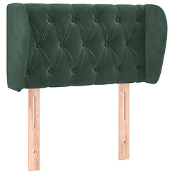 Tête de lit scandinave avec oreilles,meuble de chambre Vert foncé 83x23x78/88 cm Velours -MN93411