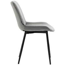 Avis Decoshop26 Lot de 4 chaises de salle à manger design moderne et confortable en velours gris et métal noir mat 10_0001843