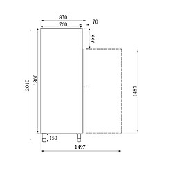 Armoire réfrigérée positive inox - 650 litres - Combisteel