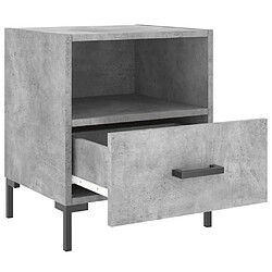 Avis Maison Chic Table de chevet,Table de Nuit,Meuble de Rangement gris béton 40x35x47,5 cm bois d’ingénierie