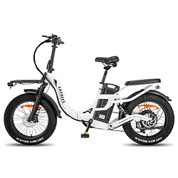 Vélo électrique FAFREES F20 X-MAX - Moteur 750W Batterie 48V30AH Assisted Autonomie 180KM Frein à Disque Hydraulique - Blanc