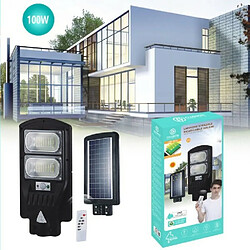 Tradex LED PANNEAU SOLAIRE RECHARGEABLE 100W TÉLÉCOMMANDE LED-8510