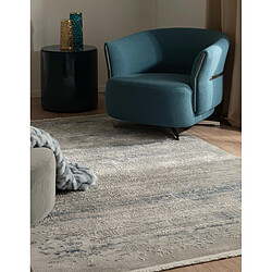 Hadorn Tapis 120x62 gris bleu Davos Charme