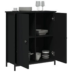 Avis vidaXL Buffet noir 70x30x80 cm bois d'ingénierie