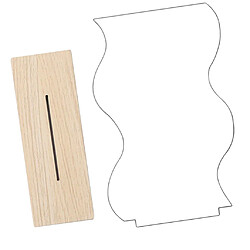 Base En Bois De Miroir Décoratif De Miroir De Maquillage Acrylique Irrégulier Pour La Salle De Bains C Miroir de table de salle de bain avec support en bois