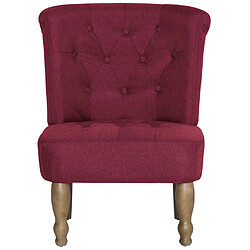 Avis Helloshop26 Fauteuil chaise siège lounge design club sofa salon s françaises 2 pcs rouge bordeaux tissu 1102259