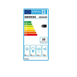 Hotte décorative inclinée 80cm 51db 432m3/h blanc - LC81KAN20 - SIEMENS