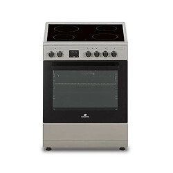 Cuisiniere vitrocéramique CONTINENTAL EDISON CECV60FCS - 4 feux - L58,8 xP61 xH83 cm - Silver