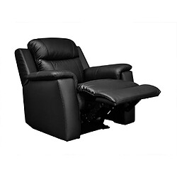 Vente-Unique Fauteuil relax EVASION en cuir - Noir