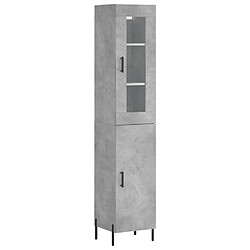 Maison Chic Buffet,Meuble de Rangement,commode pour salon,Cuisine Gris béton 34,5x34x180 cm Bois d'ingénierie -MN26092