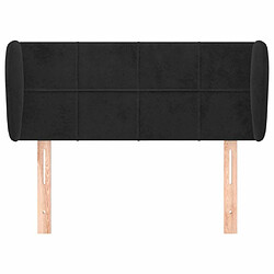 Avis Maison Chic Tête de lit scandinave avec oreilles,meuble de chambre Noir 93x23x78/88 cm Velours -MN65108