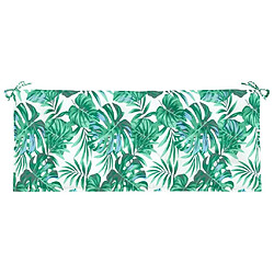 Maison Chic Coussin Confort | pouf | Coussin de banc de jardin motif de feuilles 120x50x7 cm -GKD90289