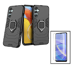 PHONECARE Kit Film Hydrogel Full Cover Avant + Coque 3X1 Military Defender pour Samsung Galaxy M34 5G - Noir 