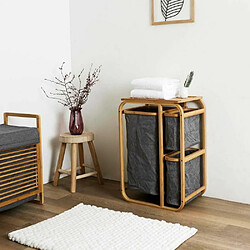 The Home Deco Factory Rangement 3 paniers avec support en bambou.