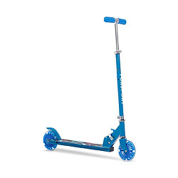 Trottinette pour Enfants Pliable avec 2 Roues Lumineuses K IKIDO, 3 Hauteur Guidon réglable,Kids Scooter avec Freins,Trottinette pour Filles et Garçons à Roues LED PU(Bleu)