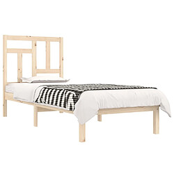 Avis Maison Chic Lit Moderne Chambre - Cadre/structure de lit pour adulte bois de pin massif 90x190 cm simple -MN52068