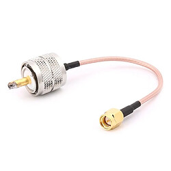 Wewoo Câble coaxial RF du câble en queue de cochon mâle de 15 cm UHF au SMA