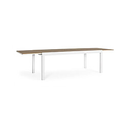 Webmarketpoint Table d'extérieur 200-300x95x74h Blanc 