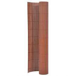 vidaXL Clôture de jardin double face 90x400 cm Marron