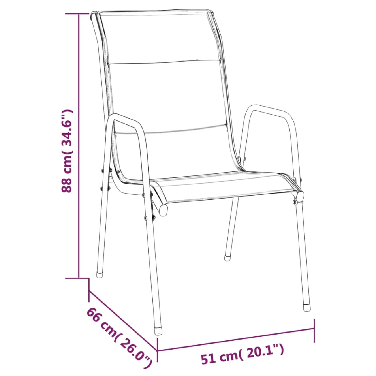 vidaXL Ensemble à manger de jardin 7 pcs noir textilène et acier pas cher