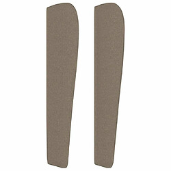 Acheter Maison Chic Tête de lit scandinave avec oreilles,meuble de chambre Taupe 203x23x118/128 cm Tissu -MN70496