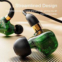 GUPBOO EARDECO Casque Casque avec Micro Filaire Hi-Fi Basse Lourde In-Ear Casque Sport Filaire Téléphone Écouteurs