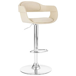 vidaXL Tabouret de bar Blanc Similicuir