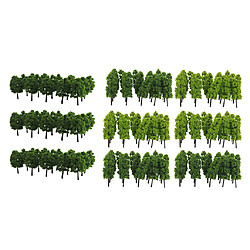 120pc 1:100 Modèle D'arbre De Chemin De Fer Sacle Pour La Disposition De Rue De Parc Ferroviaire De Train Arbres de Diorama de chemin de fer