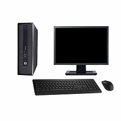 PC HP 600 G1 SFF Ecran 27" Intel G3220 RAM 8Go Disque 500Go Windows 10 Wifi - Occasion