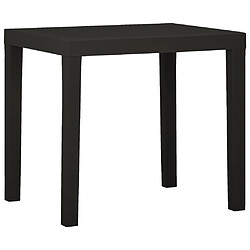 vidaXL Table de jardin Anthracite 79x65x72 cm Plastique