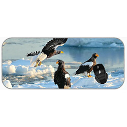 Universal (750x300x3) Tampon de souris de jeu Grand pads de souris en caoutchouc non glissant XXL Eagle Iceberg