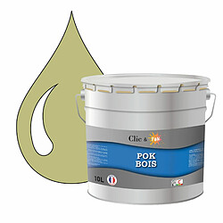 Pok Peinture de Finition Solvantée Laque Semi-Brillante Boiseries Intérieures et Extérieures - 10L - RAL 1000 - Beige Vert