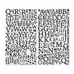 Artemio 2 alphabets autocollants paillettes noires