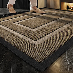 LUUCOZK Tapis de porte avant antidérapant pour entrée intérieure – Marron-60x120cm 