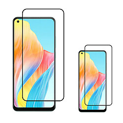 PHONECARE Kit 2 Film Verre Trempé 5D Full Cover pour Oppo Reno8 T - Transparent / Noir 