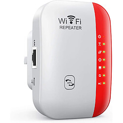Chrono Répéteur WiFi 300Mbps 2.4GHz Amplificateur WiFi Booster Extender Mode Repeater/Routeurs/AP Interface LAN Protection WPS Fonction-Blanc