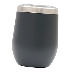 Tasse Isolée Par Vide En Verre D'acier Inoxydable De Tasse De Vin De 12oz Isolée Par Noir