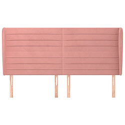 Avis Maison Chic Tête de lit scandinave avec oreilles,meuble de chambre Rose 203x23x118/128 cm Velours -MN18247