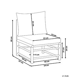 Avis Beliani Module fauteuil Bois Taupe CERRETO