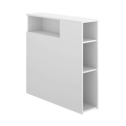 Pegane Tête de lit en bois coloris blanc - Longueur 97 x Profondeur 23,5 x Hauteur 95 cm 