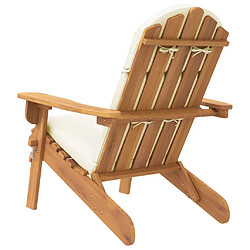 Acheter vidaXL Chaise de jardin Adirondack avec coussins bois massif d'acacia