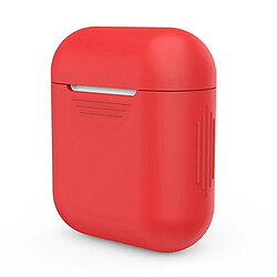 Wewoo Etui Casque / Ecouteurs rouge pour Apple AirPods Portable Sans Fil Bluetooth Écouteurs Silicone Boîte De Protection iPhone Anti-perdus Dropproof Sac De Rangement