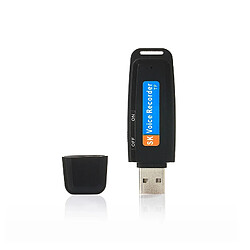 Universal Mini magnétophone magnétophone petite clé USB 16g enregistreur USB pilote de mémoire flash U magnétoscope audio numérique(Le noir)