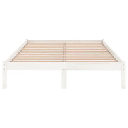 Acheter Maison Chic Lit Super King - Cadre de lit,Structure du lit Contemporain pour chambre Blanc Bois massif 180x200 cm -MN58966