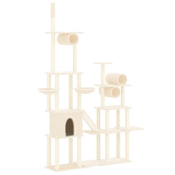 Arbre à chat avec griffoirs,niche pour chat en sisal Crème 279 cm -MN30835